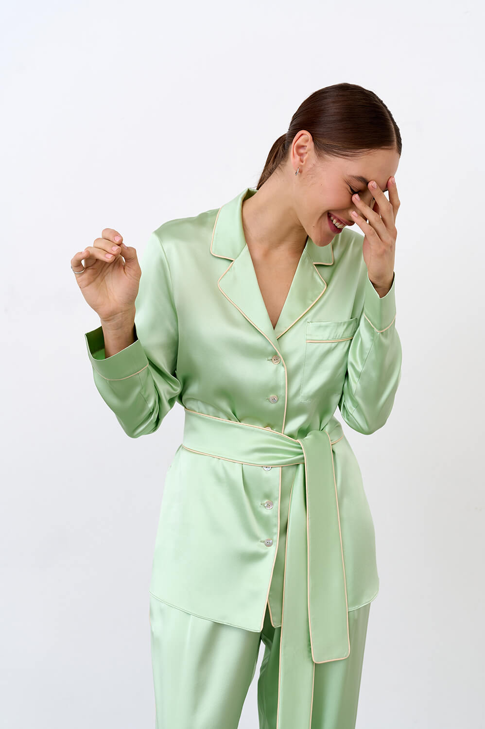 Пижама Lime silk из натурального шелка