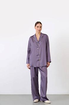 Пижама Baffy из тенселя, синяя, однотонная